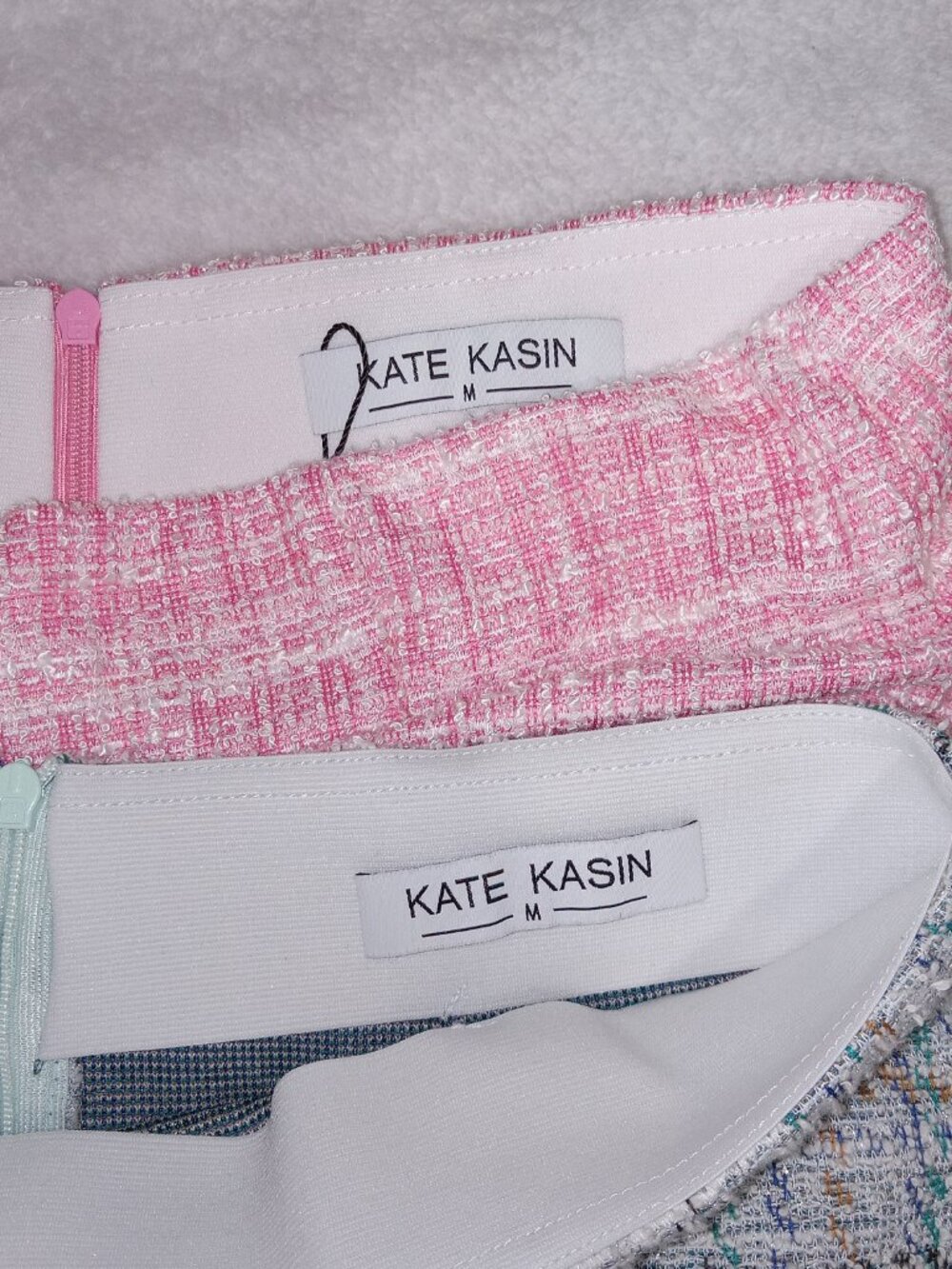 Kate Kasin Tweed Skirt Bundle Women’s Size M Pink NWT Multicolor Preppy Set - Picture 8 of 10